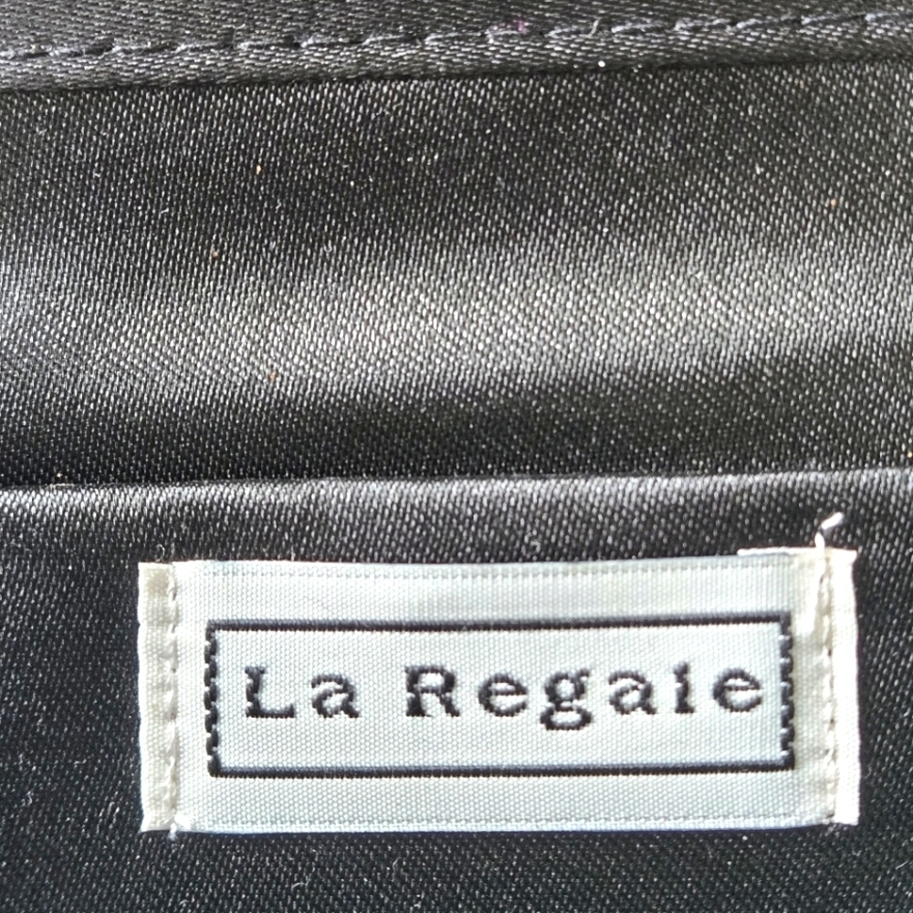 LA REGALE Black Beaded Cocktail Evening Shoulder Bag Clutch Purse - Picture 13 of 14